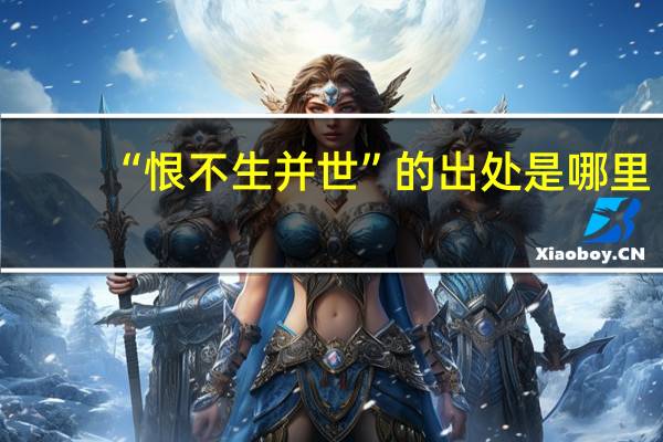 “恨不生并世”的出处是哪里