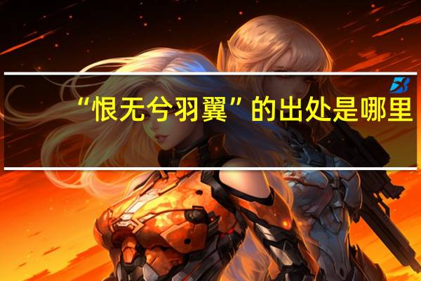 “恨无兮羽翼”的出处是哪里