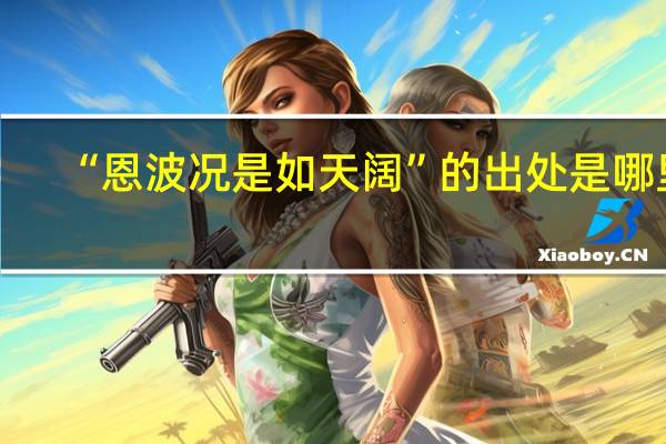 “恩波况是如天阔”的出处是哪里