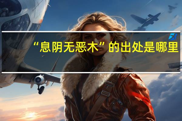 “息阴无恶木”的出处是哪里