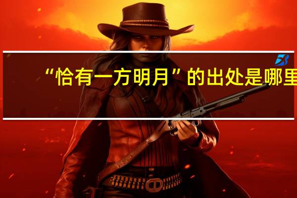 “恰有一方明月”的出处是哪里
