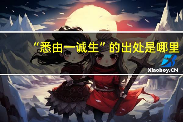 “悉由一诚生”的出处是哪里