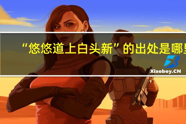 “悠悠道上白头新”的出处是哪里