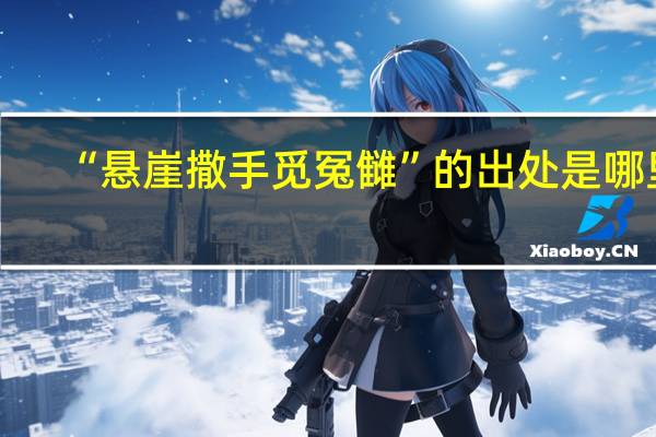 “悬崖撒手觅冤雠”的出处是哪里