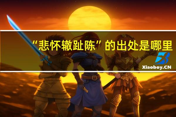 “悲怀辙趾陈”的出处是哪里