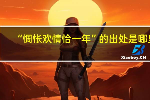 “惆怅欢情恰一年”的出处是哪里
