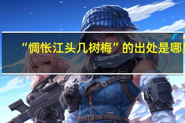 “惆怅江头几树梅”的出处是哪里