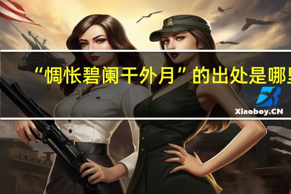 “惆怅碧阑干外月”的出处是哪里