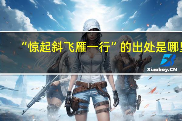“惊起斜飞雁一行”的出处是哪里
