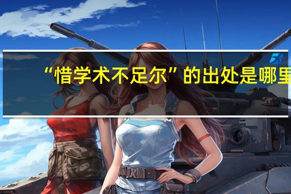 “惜学术不足尔”的出处是哪里