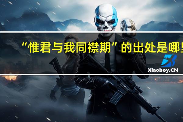 “惟君与我同襟期”的出处是哪里