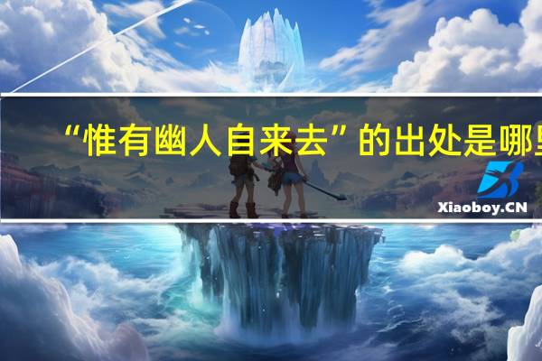 “惟有幽人自来去”的出处是哪里
