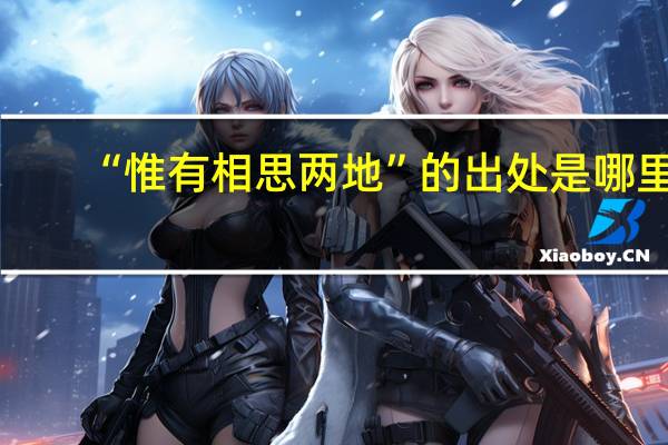 “惟有相思两地”的出处是哪里