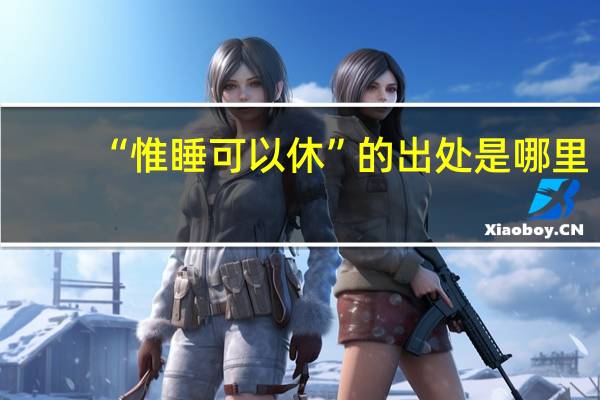 “惟睡可以休”的出处是哪里