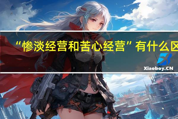 “惨淡经营和苦心经营”有什么区别