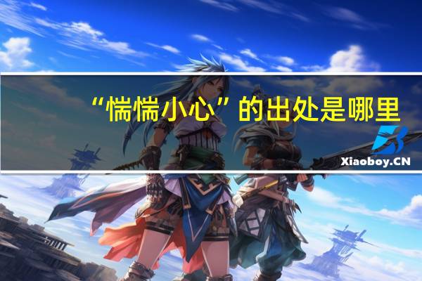 “惴惴小心”的出处是哪里