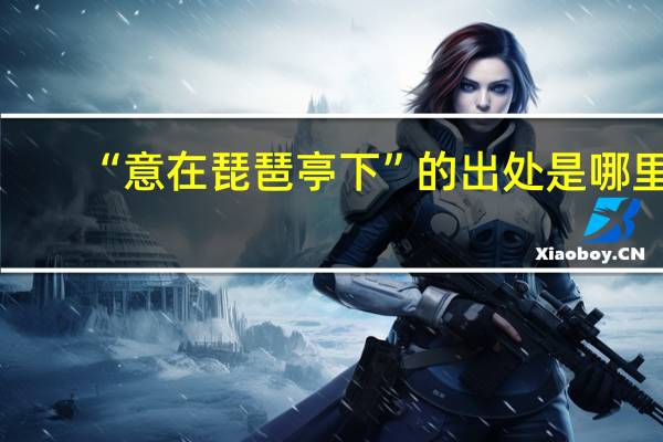 “意在琵琶亭下”的出处是哪里