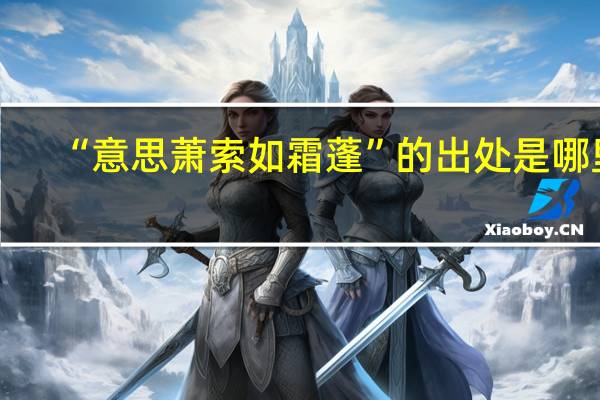 “意思萧索如霜蓬”的出处是哪里