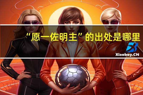 “愿一佐明主”的出处是哪里