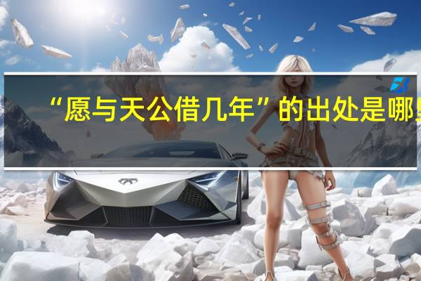 “愿与天公借几年”的出处是哪里
