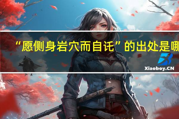 “愿侧身岩穴而自讬”的出处是哪里