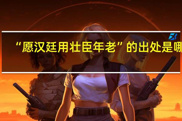 “愿汉廷用壮臣年老”的出处是哪里