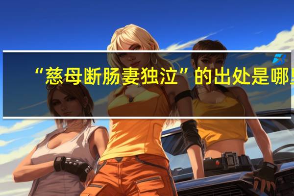 “慈母断肠妻独泣”的出处是哪里