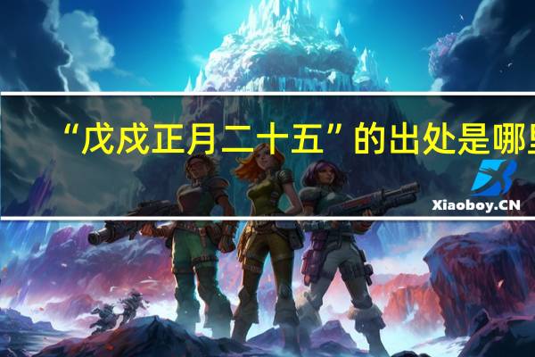 “戊戍正月二十五”的出处是哪里