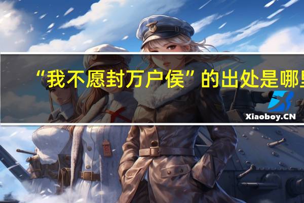 “我不愿封万户侯”的出处是哪里