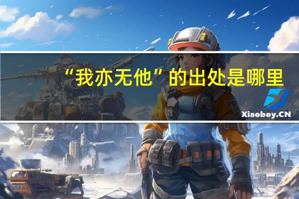 “我亦无他”的出处是哪里