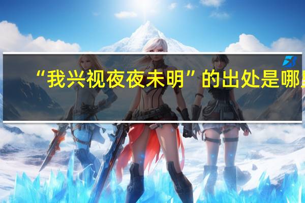 “我兴视夜夜未明”的出处是哪里