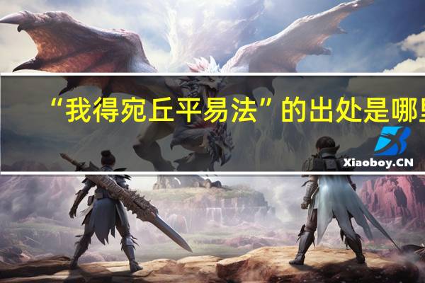“我得宛丘平易法”的出处是哪里