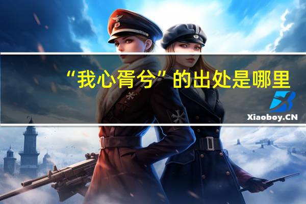 “我心胥兮”的出处是哪里