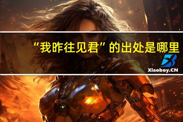 “我昨往见君”的出处是哪里