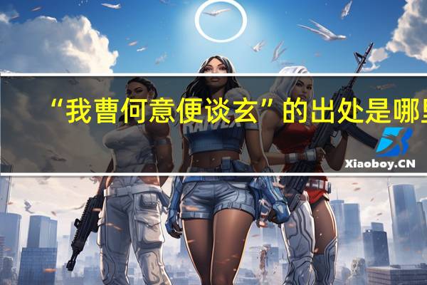 “我曹何意便谈玄”的出处是哪里
