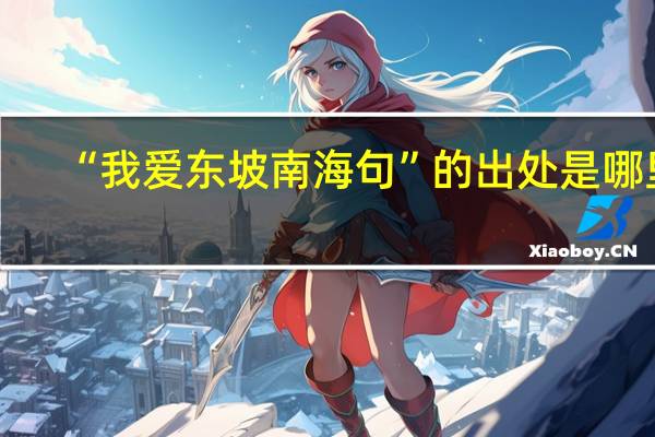 “我爱东坡南海句”的出处是哪里