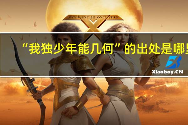 “我独少年能几何”的出处是哪里