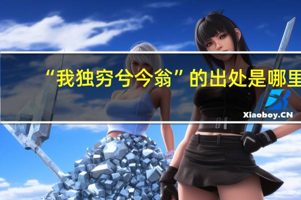 “我独穷兮今翁”的出处是哪里