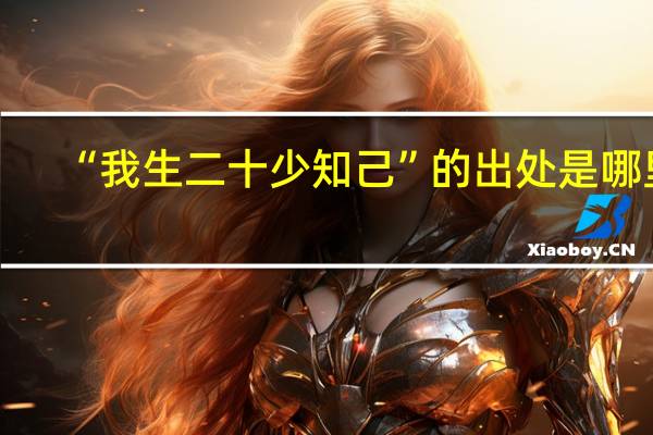“我生二十少知己”的出处是哪里
