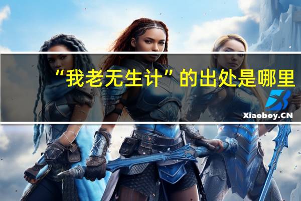“我老无生计”的出处是哪里