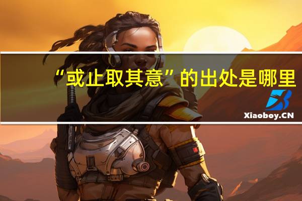 “或止取其意”的出處是哪里