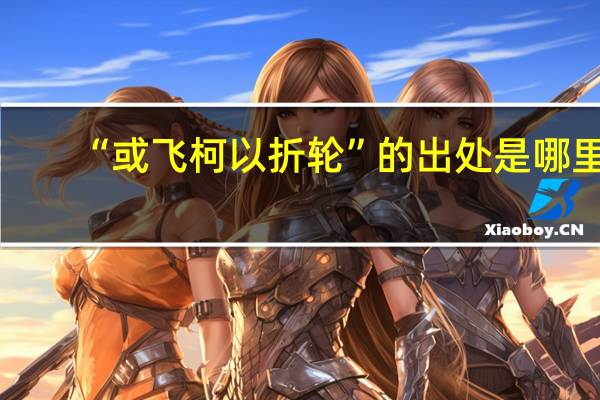 “或飞柯以折轮”的出处是哪里