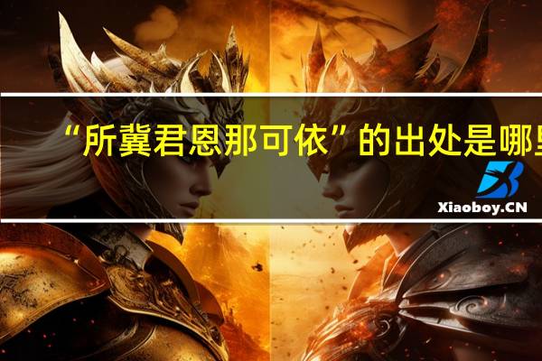 “所冀君恩那可依”的出处是哪里