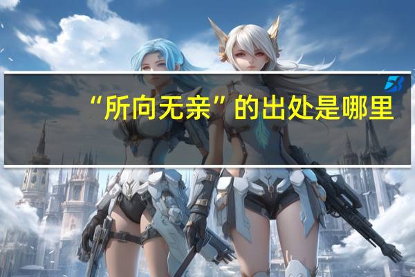 “所向无亲”的出处是哪里