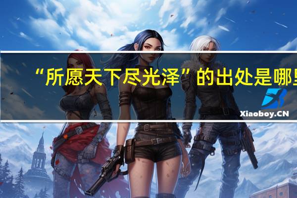 “所愿天下尽光泽”的出处是哪里