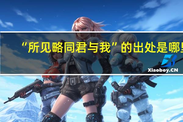 “所见略同君与我”的出处是哪里