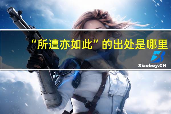 “所遭亦如此”的出处是哪里