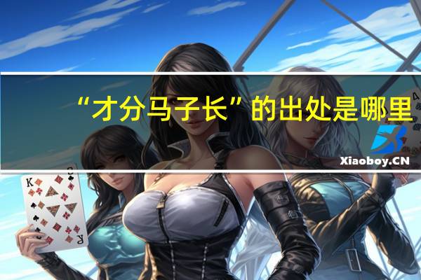 “才分马子长”的出处是哪里