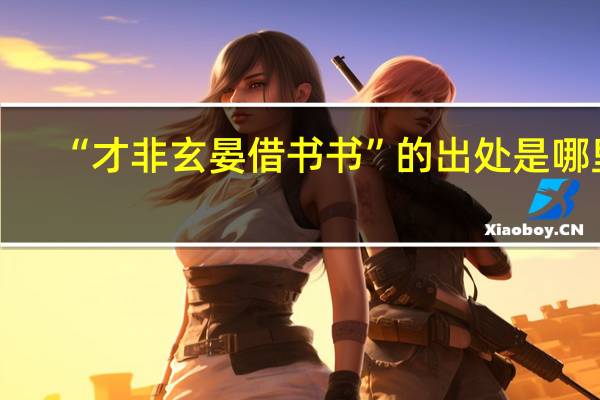 “才非玄晏借书书”的出处是哪里