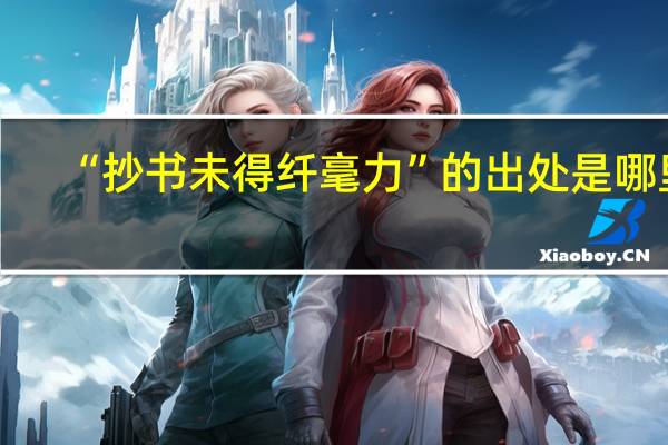“抄书未得纤毫力”的出处是哪里
